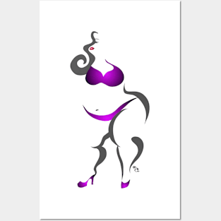 Purple Bikini Posters and Art